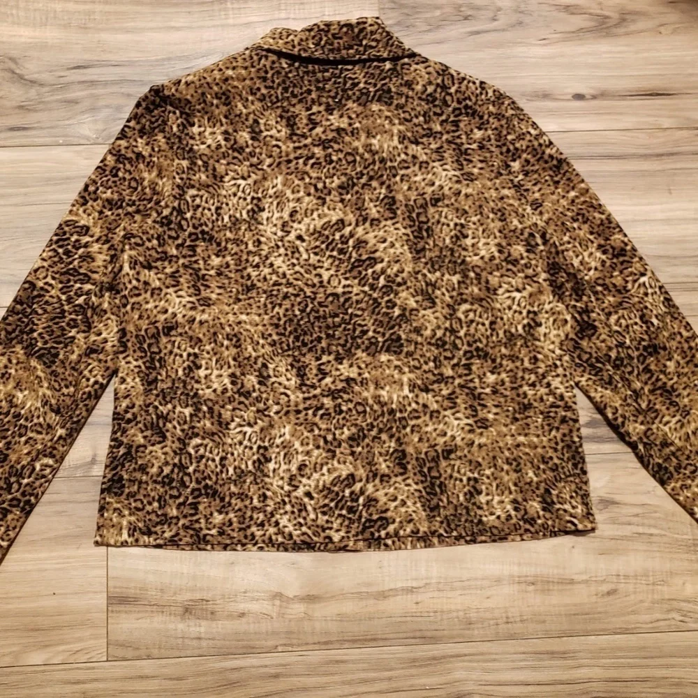 Womens Briggs Petite Cheetah Jacket Blazer Size PM - Picture 3 of 15